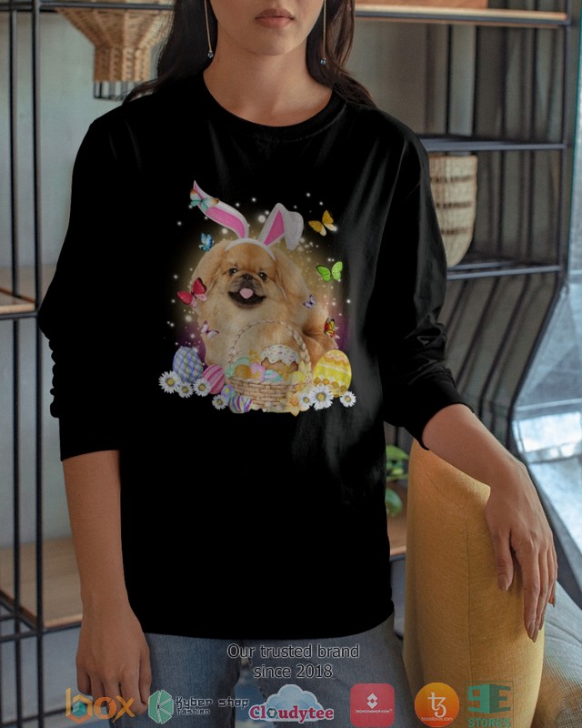 Easter Bunny Tan Pekingese 2d shirt hoodie 1 2 3 4 5 6