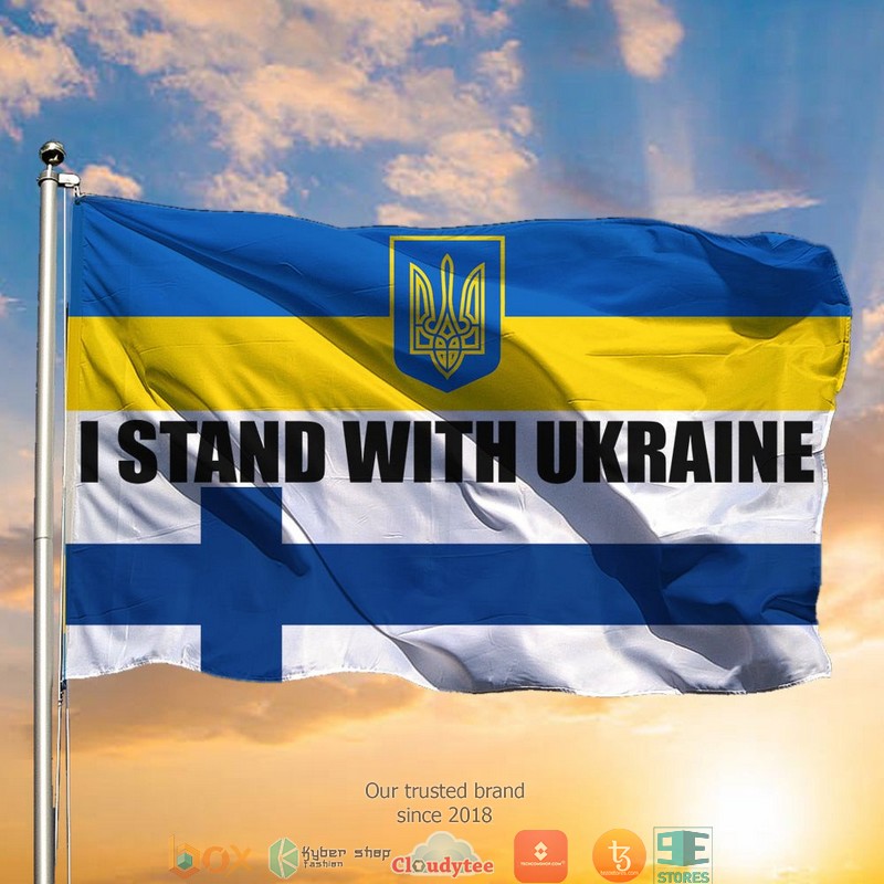 Finland I Stand With Ukraine Flag