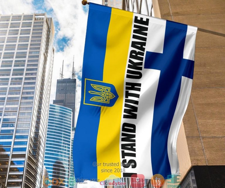 Finland I Stand With Ukraine Flag 1 2