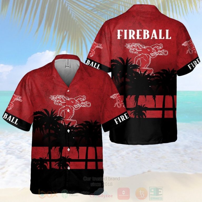 Fireball Cinnamon Whisky Hawaiian Shirt