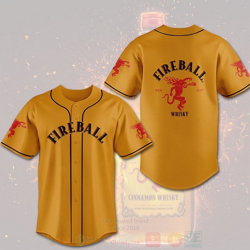 Fireball Whiskey Baseball Jersey Shirt