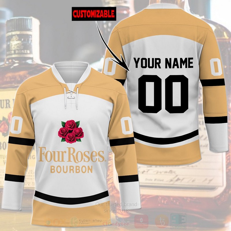 Four Roses Bourbon Personalized Hockey Jersey Shirt