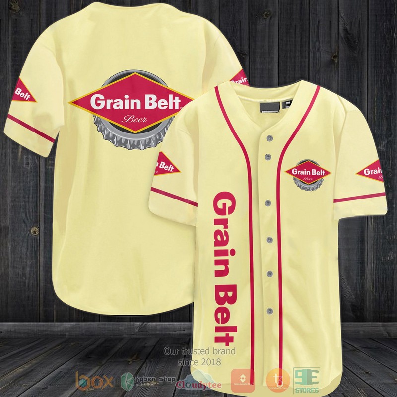 Grain Belt Beer Yellow Baseball Jersey