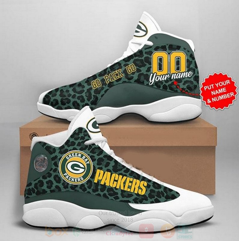 Green Bay Packers NFL Personalized Air Jordan 13 Shoes