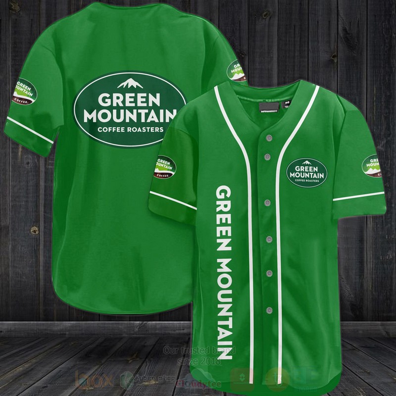 Green Mountain Coffee Roasters Baseball Jersey Shirt