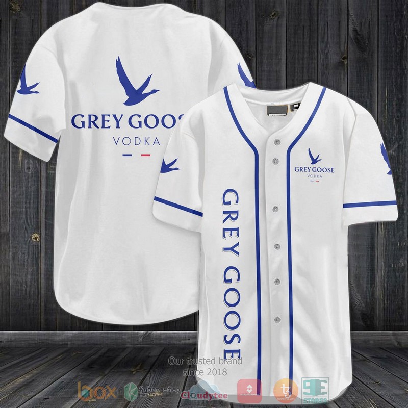 Grey Goose Vodka white blue Baseball Jersey