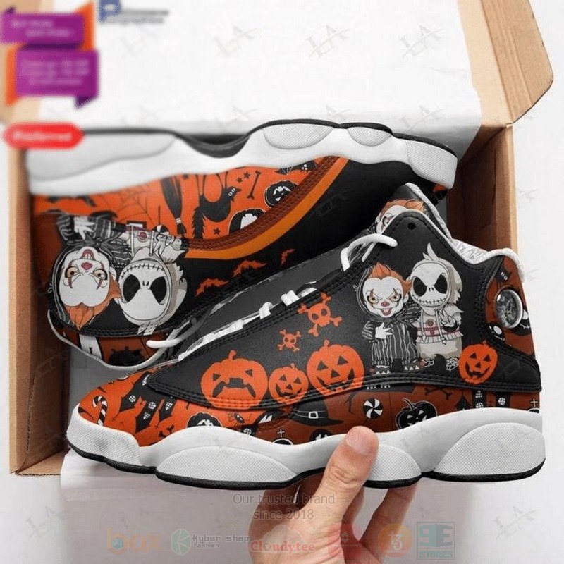 Halloween Jack Pennywise Pumpkin Air Jordan 13 Shoes