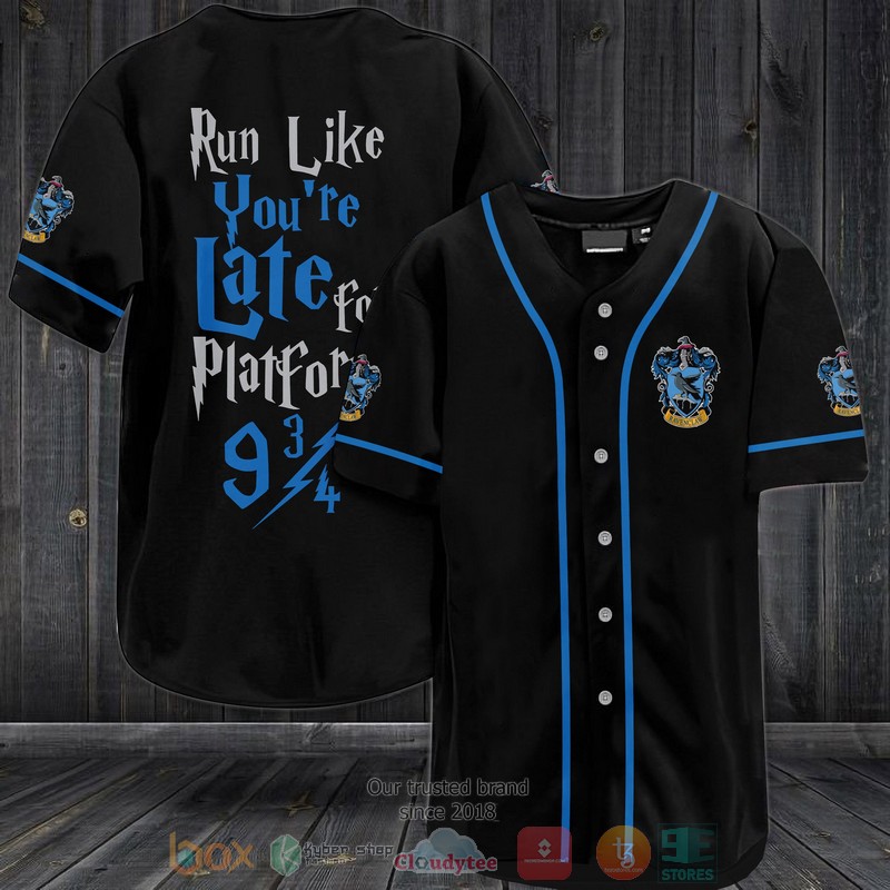 Harry Potter Ravenclaw Run Like Youre late for platform 9 34 Baseball Jersey