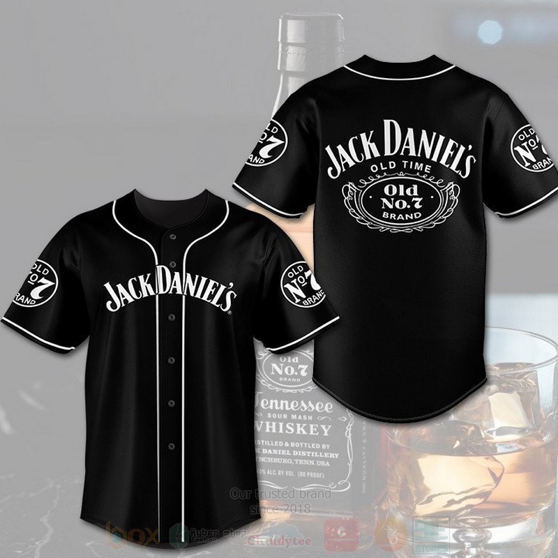 Jack Daniels Old Time Baseball Jersey Shirt