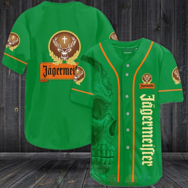 Jagermeister Skull Baseball Jersey Shirt