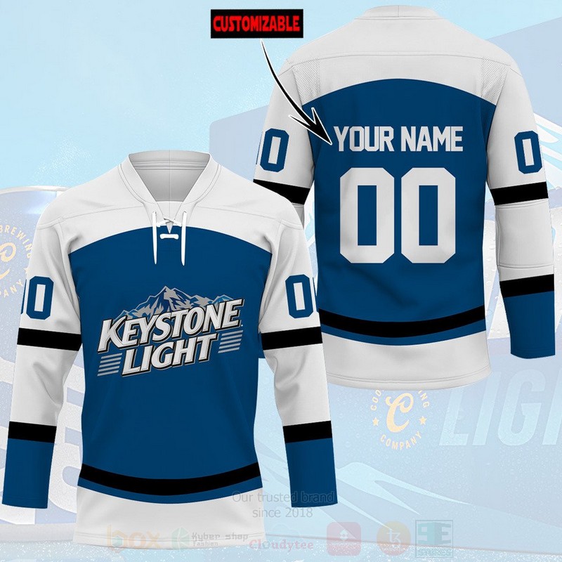Keystone Light Personalized Hockey Jersey Shirt