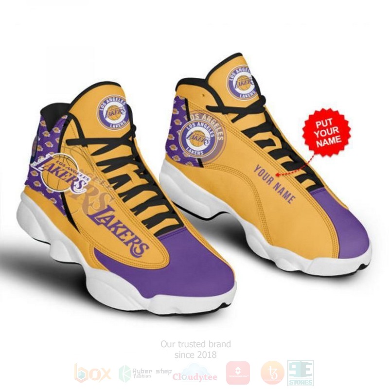 Kobe Bryant Los Angeles Lakers Custom Name Air Jordan 13 Shoes