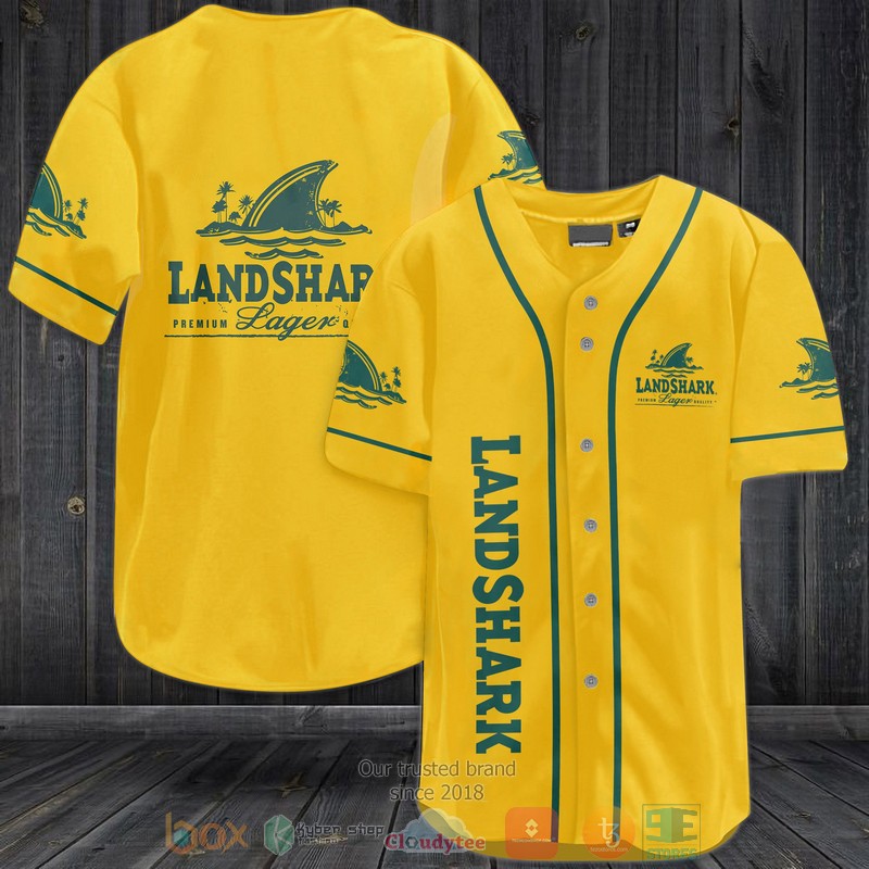 Landshark Lager yellow Baseball Jersey