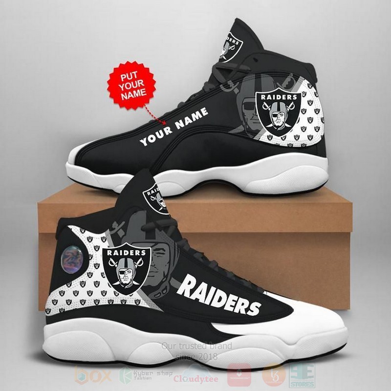 Las Vegas Raiders Custom Name Air Jordan 13 Shoes