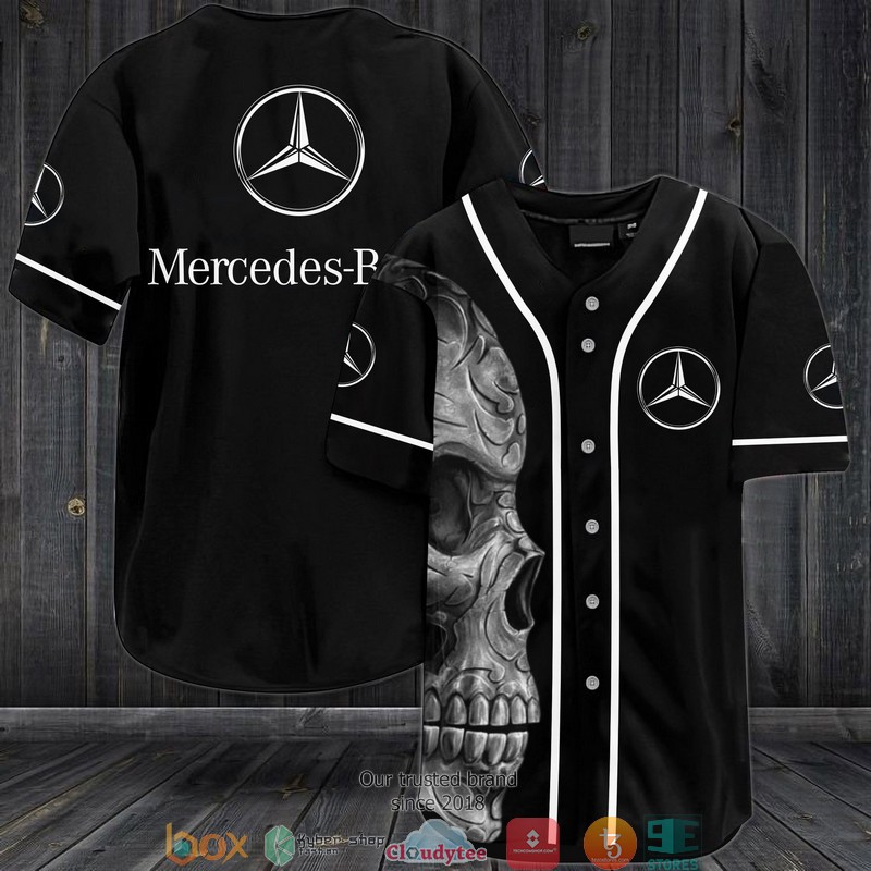 Mercedes Benz Skull Jersey Baseball Shirt