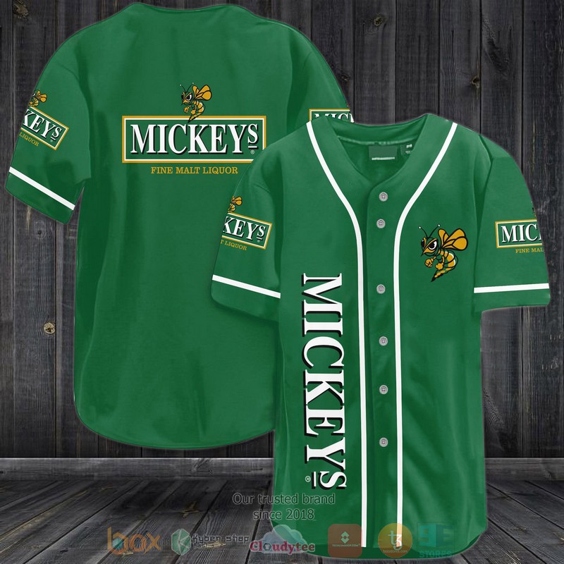 Mickeys Fine Malt Liquor green Baseball Jersey