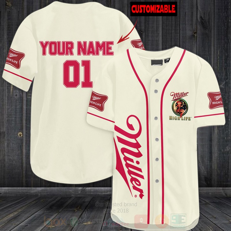 Miller High Life Personalized Baseball Jersey Shirt