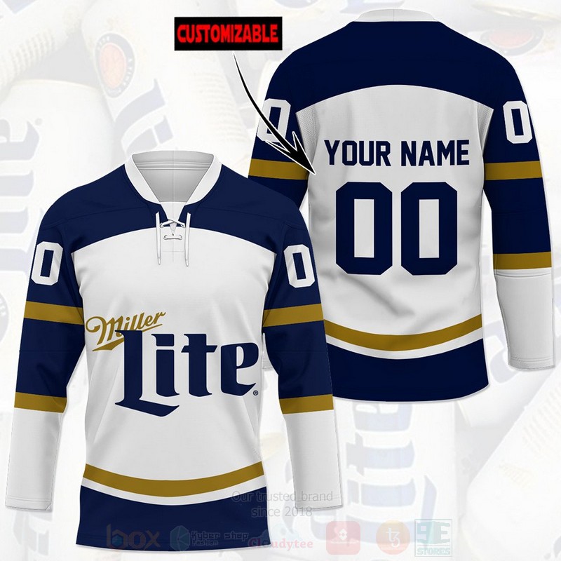 Miller Lite Personalized Hockey Jersey Shirt