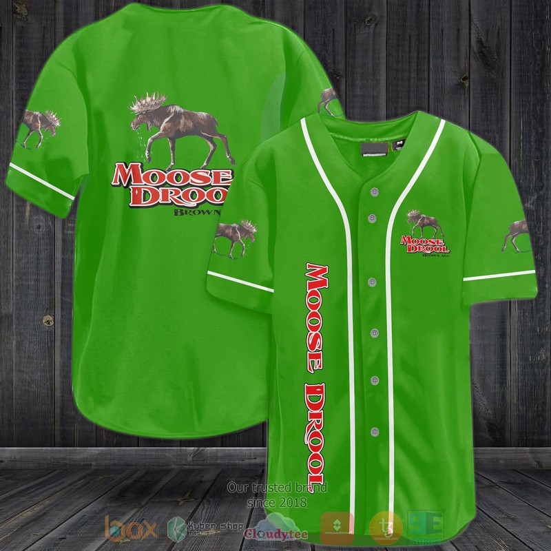 Moose Drool brown ale green Baseball Jersey