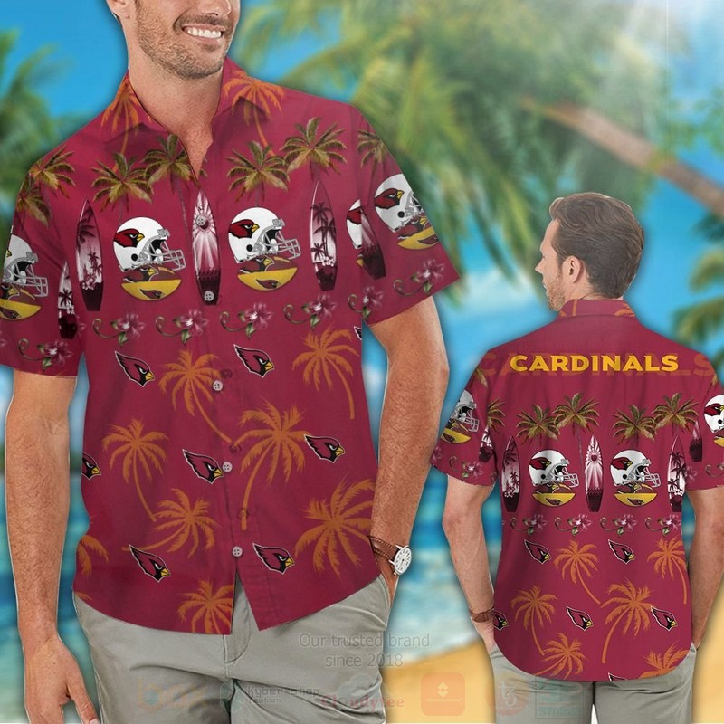 NFL Arizona Cardinals Coconut tree Hawaiian Shirt Short