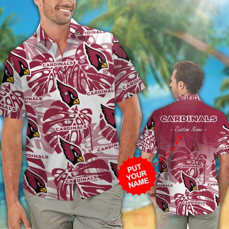 NFL Arizona Cardinals Custom Name Hawaiian Shirt Short