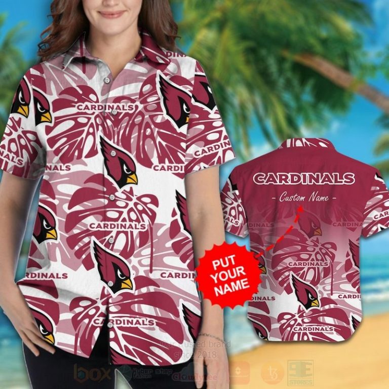 NFL Arizona Cardinals Custom Name Hawaiian Shirt Short 1