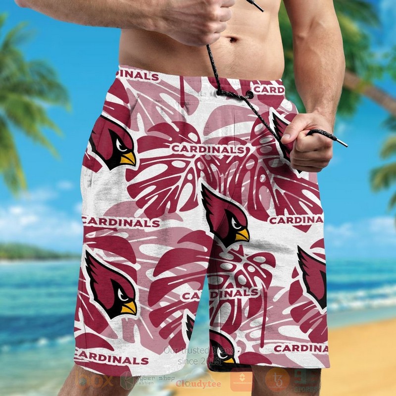 NFL Arizona Cardinals Custom Name Hawaiian Shirt Short 1 2 3 4