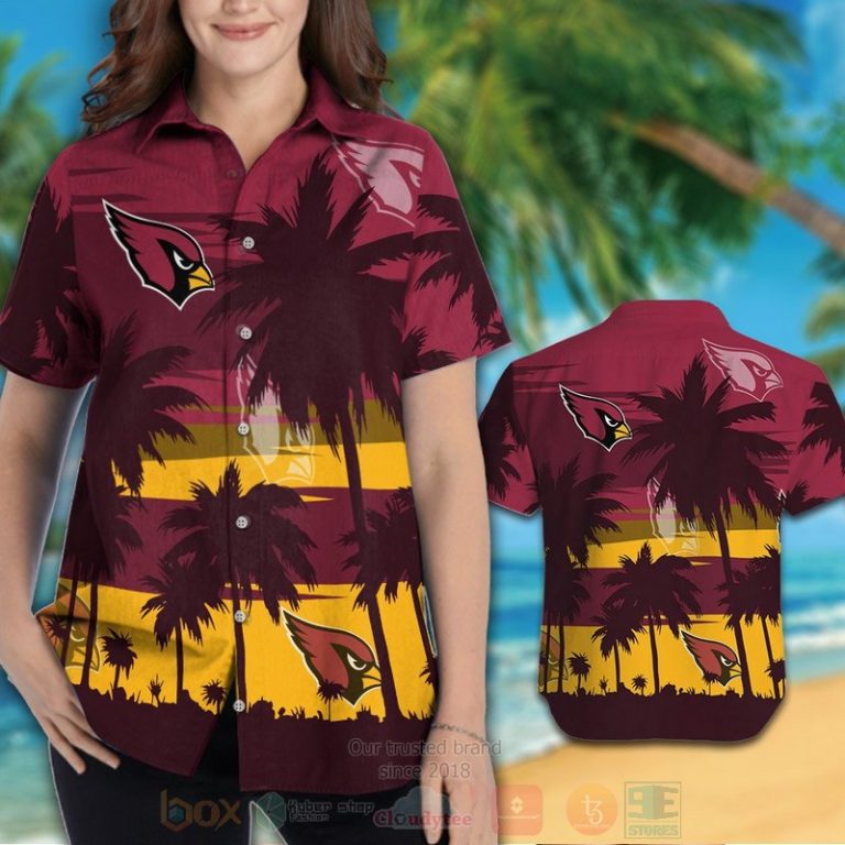 NFL Arizona Cardinals Eagle Hawaiian Shirt Short 1 2