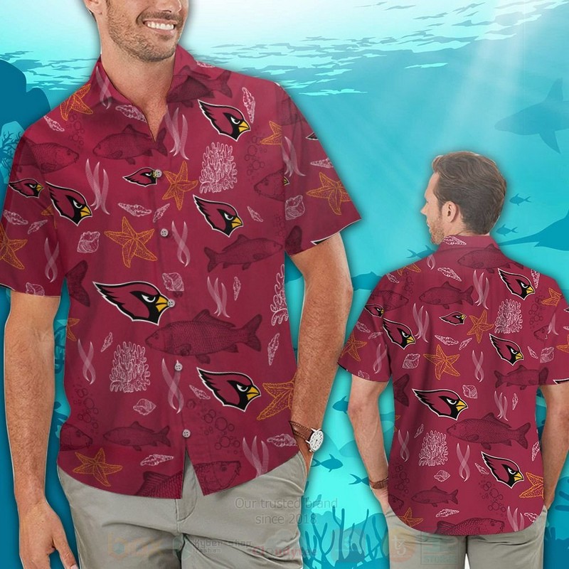NFL Arizona Cardinals Starfish Hawaiian Shirt Short