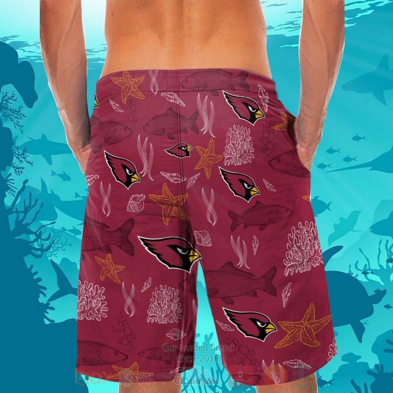 NFL Arizona Cardinals Starfish Hawaiian Shirt Short 1 2 3 4 5