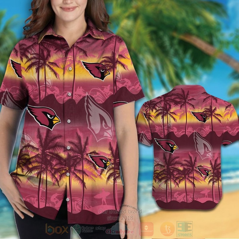 NFL Arizona Cardinals Surf Hawaiian Shirt Short 1 2