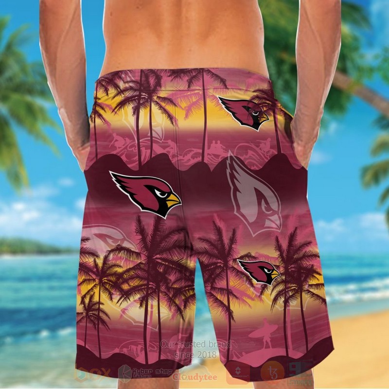 NFL Arizona Cardinals Surf Hawaiian Shirt Short 1 2 3 4 5