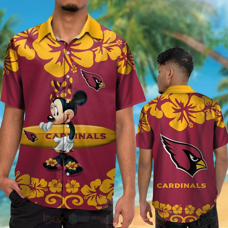 NFL Arizona Cardinals and Minnie Mouse Hawaiian Shirt Short