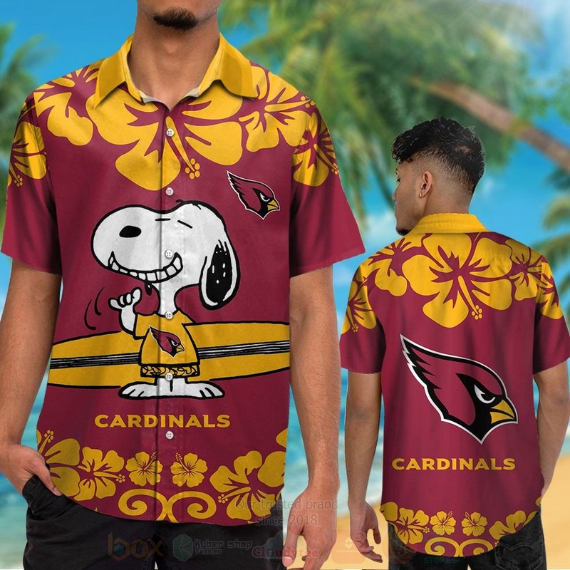 NFL Arizona Cardinals and Snoopy Hawaiian Shirt Short