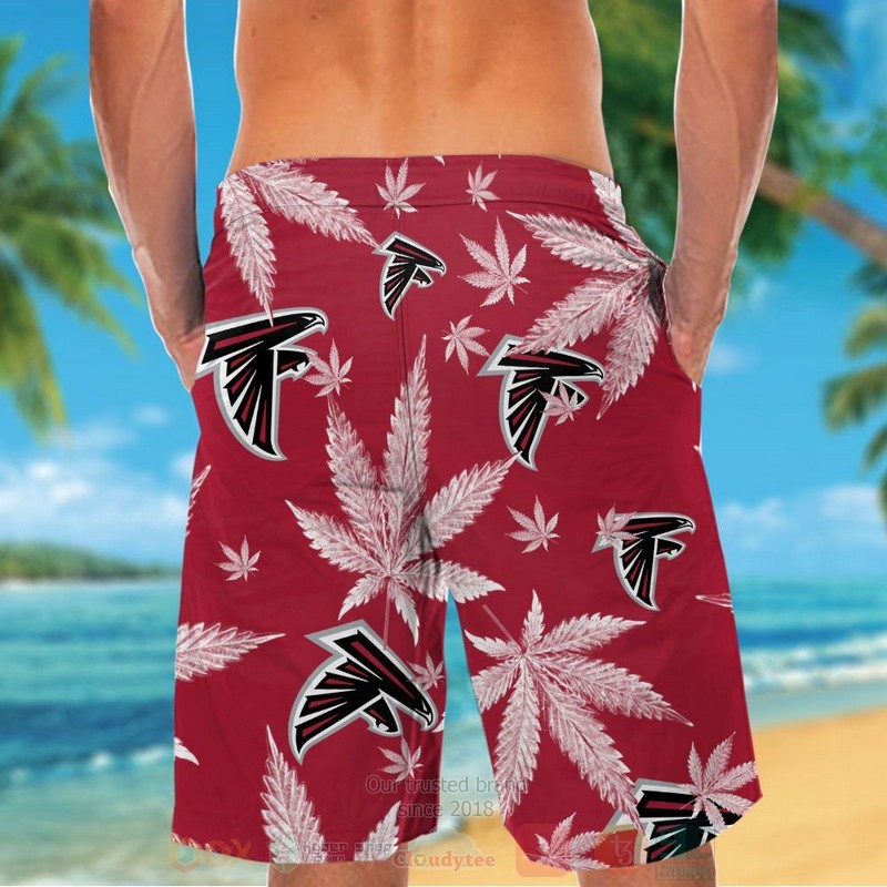 NFL Atlanta Falcons Cannabis Leaves Hawaiian Shirt Short 1 2 3 4 5