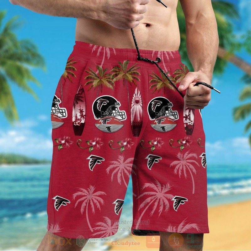 NFL Atlanta Falcons Coconut tree Hawaiian Shirt Short 1 2 3 4
