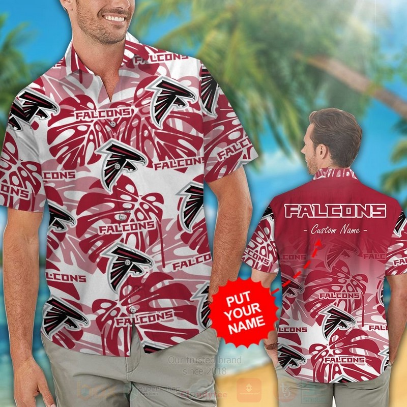 NFL Atlanta Falcons Custom Name Hawaiian Shirt Short