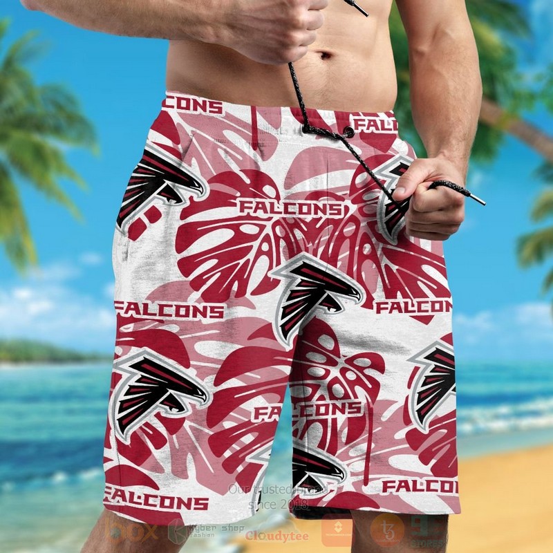 NFL Atlanta Falcons Custom Name Hawaiian Shirt Short 1 2 3 4