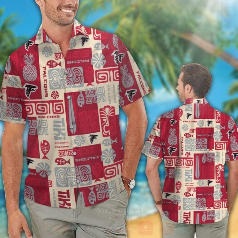 NFL Atlanta Falcons Pineapple and Fish Hawaiian Shirt Short