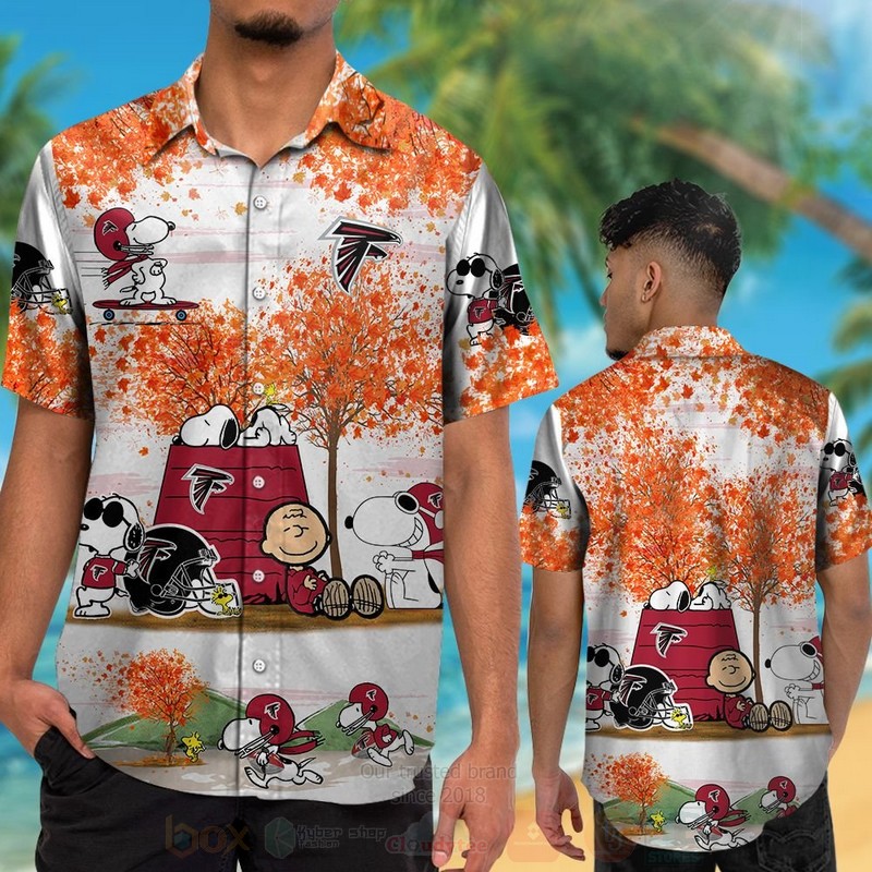 NFL Atlanta Falcons Snoopy Autumn Hawaiian Shirt Short