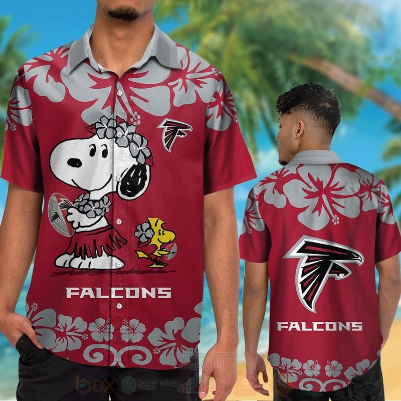 NFL Atlanta Falcons Snoopy and Woodstock Hawaiian Shirt Short