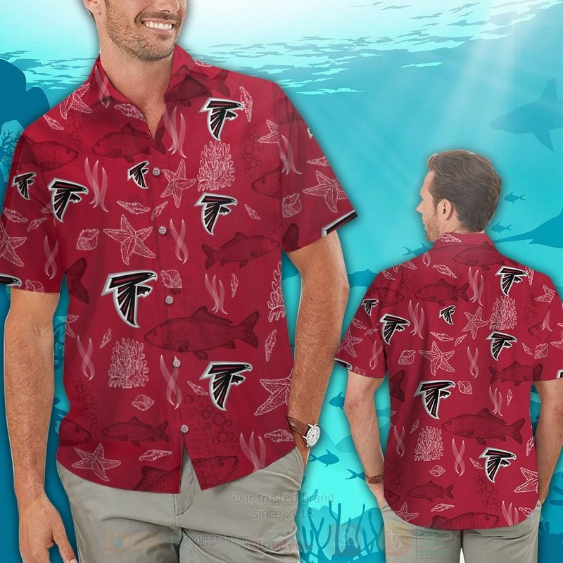 NFL Atlanta Falcons Starfish Hawaiian Shirt Short