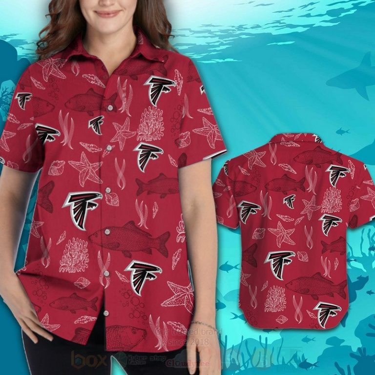 NFL Atlanta Falcons Starfish Hawaiian Shirt Short 1