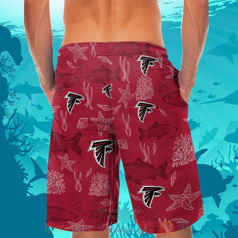 NFL Atlanta Falcons Starfish Hawaiian Shirt Short 1 2 3 4 5