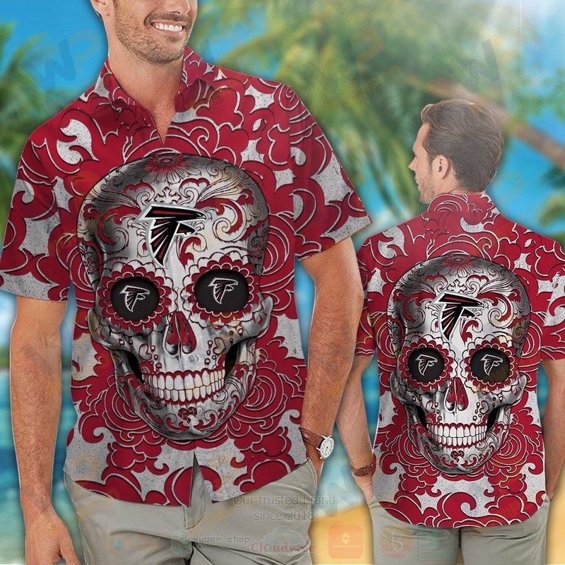 NFL Atlanta Falcons Sugar Skull Hawaiian Shirt