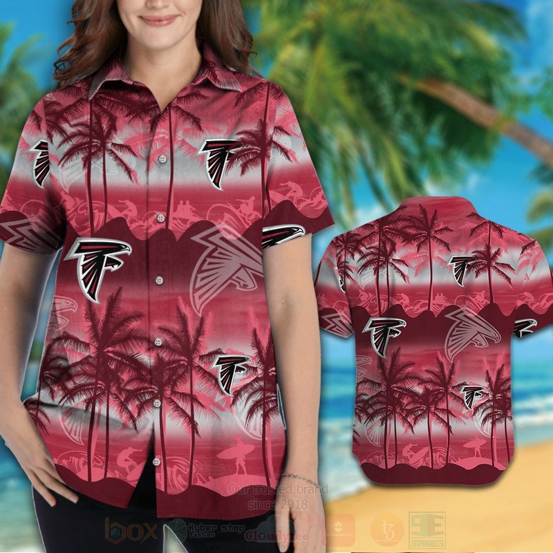 NFL Atlanta Falcons Surf Hawaiian Shirt Short 1