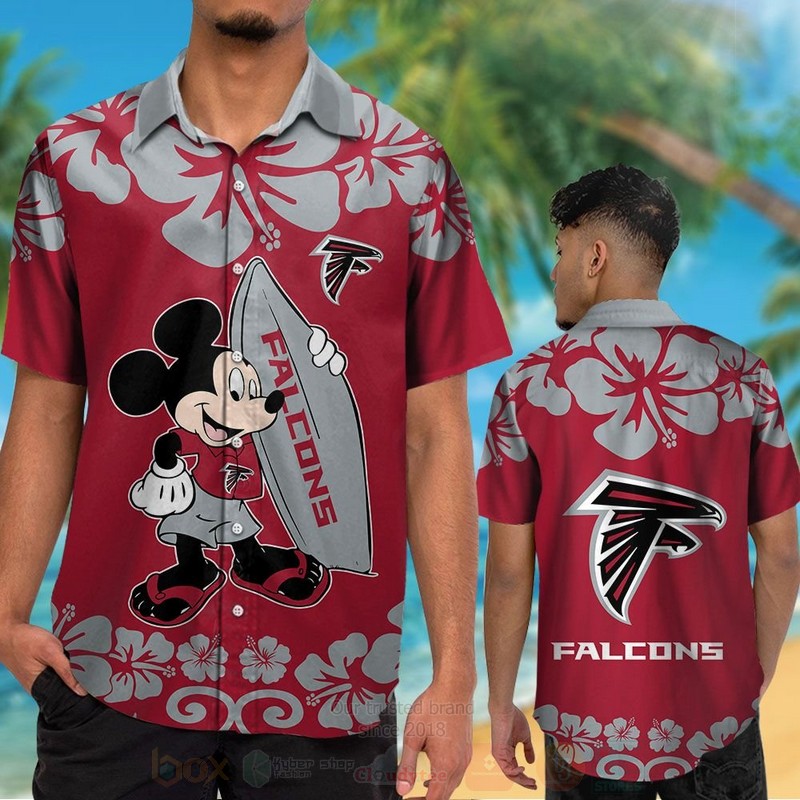 NFL Atlanta Falcons and Mickey Mouse Hawaiian Shirt Short