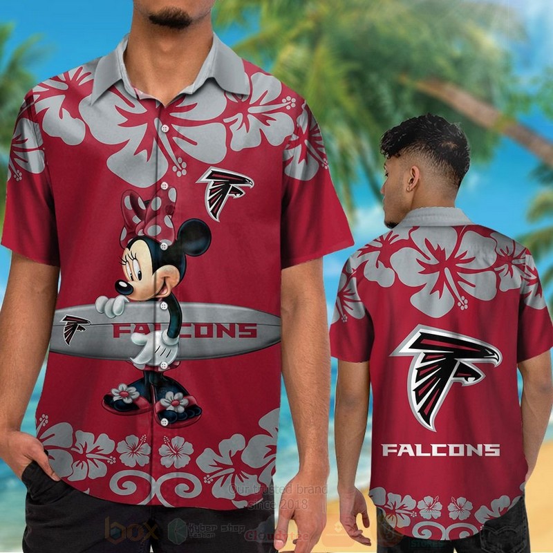 NFL Atlanta Falcons and Minnie Mouse Hawaiian Shirt Short