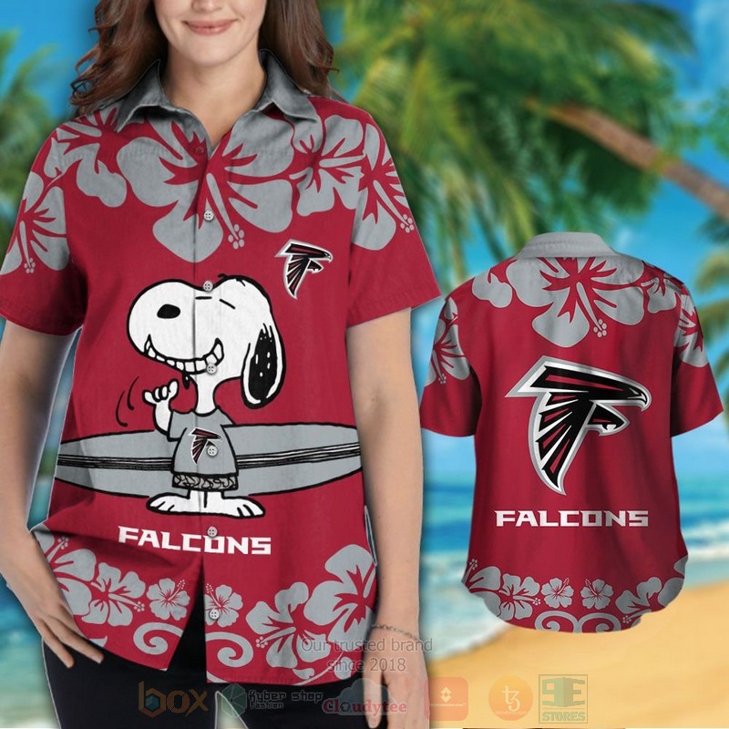 NFL Atlanta Falcons and Snoopy Hawaiian Shirt Short 1 2