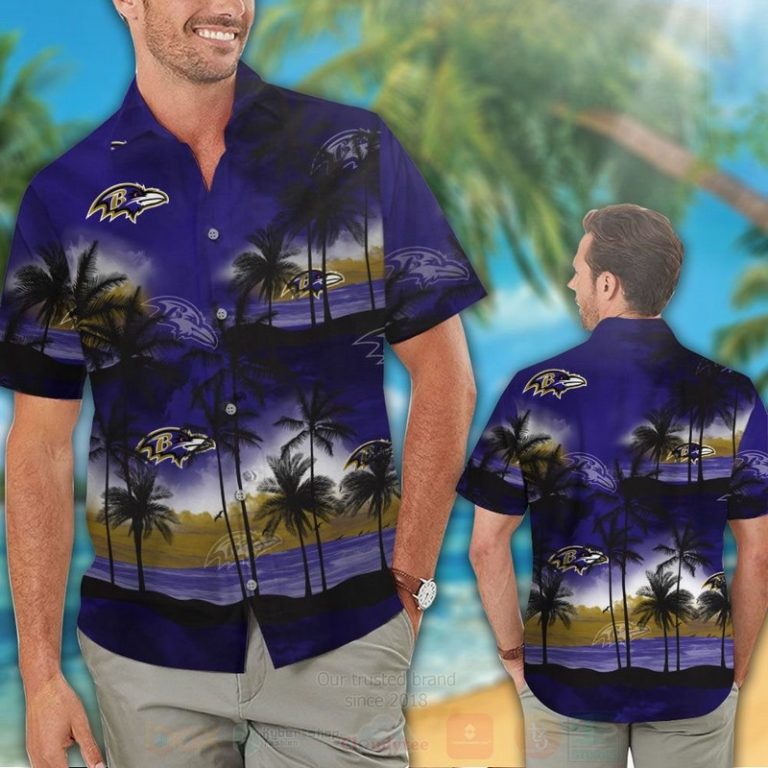 NFL Baltimore Ravens Hawaiian Shirt Short